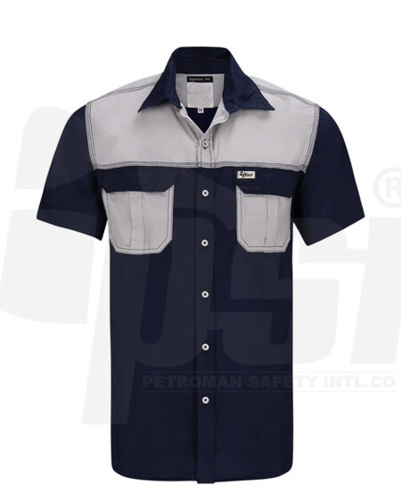 TWO-TONE SHORT SLEEVE WORK SHIRT